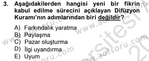 Halkla İlişkiler Dersi 2014 - 2015 Yılı Tek Ders Sınav Soruları 3. Soru