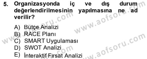 Halkla İlişkiler Dersi 2014 - 2015 Yılı Tek Ders Sınav Soruları 5. Soru