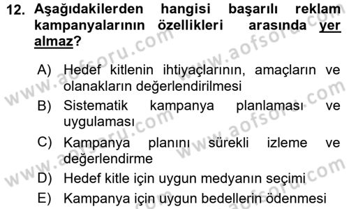 Halkla İlişkiler Dersi 2015 - 2016 Yılı (Vize) Ara Sınav Soruları 12. Soru