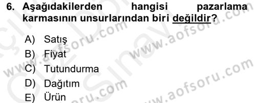 Halkla İlişkiler Dersi 2016 - 2017 Yılı (Final) Dönem Sonu Sınav Soruları 6. Soru