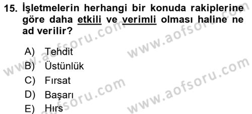 Halkla İlişkiler Dersi 2017 - 2018 Yılı (Vize) Ara Sınav Soruları 15. Soru