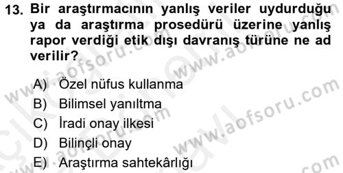 Halkla İlişkiler Dersi 2017 - 2018 Yılı (Final) Dönem Sonu Sınav Soruları 13. Soru