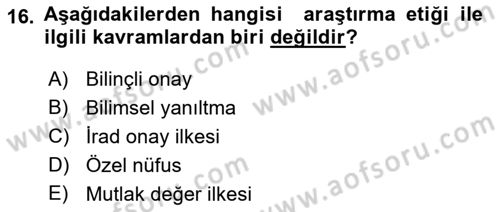 Halkla İlişkiler Dersi 2018 - 2019 Yılı 3 Ders Sınav Soruları 16. Soru