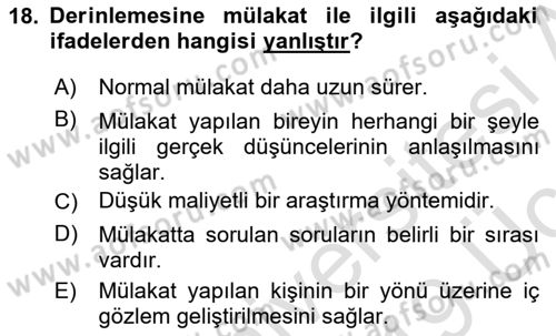 Halkla İlişkiler Dersi 2018 - 2019 Yılı 3 Ders Sınav Soruları 18. Soru
