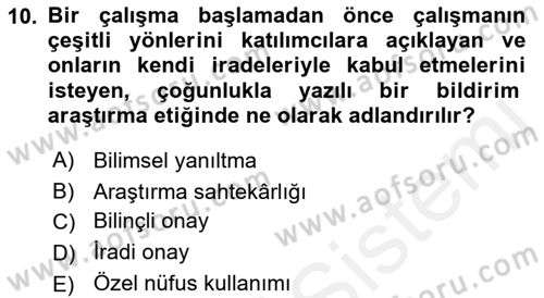 Halkla İlişkiler Dersi 2018 - 2019 Yılı (Final) Dönem Sonu Sınav Soruları 10. Soru
