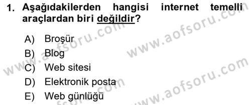 Halkla İlişkiler Dersi 2018 - 2019 Yılı Yaz Okulu Sınav Soruları 1. Soru
