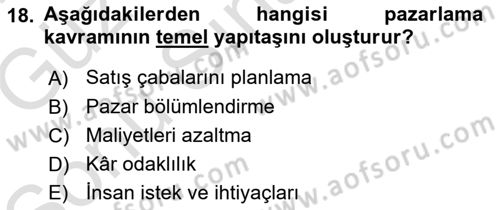 Halkla İlişkiler Dersi 2019 - 2020 Yılı (Final) Dönem Sonu Sınav Soruları 18. Soru