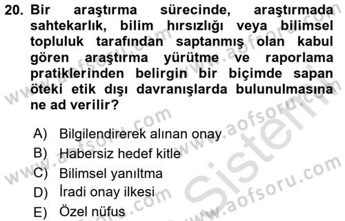 Halkla İlişkiler Dersi 2020 - 2021 Yılı Yaz Okulu Sınav Soruları 20. Soru