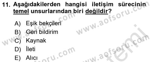 Halkla İlişkiler Dersi 2022 - 2023 Yılı Yaz Okulu Sınav Soruları 11. Soru