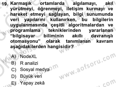 Halkla İlişkiler Dersi 2022 - 2023 Yılı Yaz Okulu Sınav Soruları 19. Soru