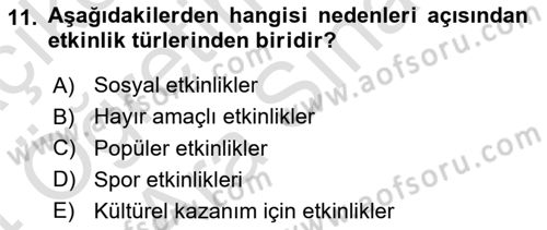 Halkla İlişkiler Dersi 2023 - 2024 Yılı (Vize) Ara Sınav Soruları 11. Soru