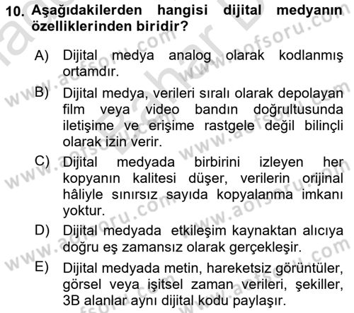 Halkla İlişkiler Dersi 2023 - 2024 Yılı (Final) Dönem Sonu Sınav Soruları 10. Soru