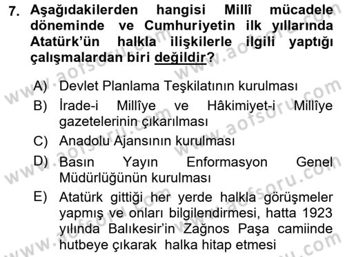 Halkla İlişkiler Dersi 2023 - 2024 Yılı (Final) Dönem Sonu Sınav Soruları 7. Soru