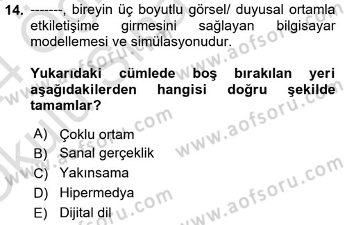 Halkla İlişkiler Dersi 2023 - 2024 Yılı Yaz Okulu Sınav Soruları 14. Soru