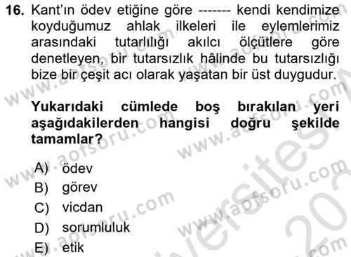 Halkla İlişkiler Dersi 2024 - 2025 Yılı (Final) Dönem Sonu Sınav Soruları 16. Soru
