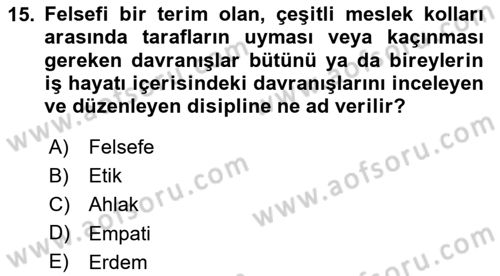 Halkla İlişkiler Dersi 2024 - 2025 Yılı Yaz Okulu Sınav Soruları 15. Soru