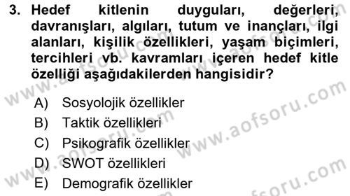 Halkla İlişkiler Dersi 2024 - 2025 Yılı Yaz Okulu Sınav Soruları 3. Soru