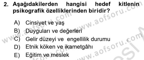 Halkla İlişkiler Dersi 2025 - 2026 Yılı (Final) Dönem Sonu Sınav Soruları 2. Soru