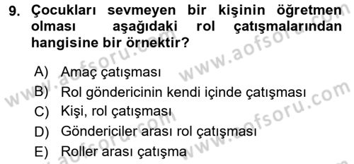 Halkla İlişkilerde Etkili İletişim Dersi 2021 - 2022 Yılı Yaz Okulu Sınav Soruları 9. Soru