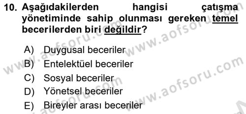 Halkla İlişkilerde Etkili İletişim Dersi 2022 - 2023 Yılı Yaz Okulu Sınav Soruları 10. Soru