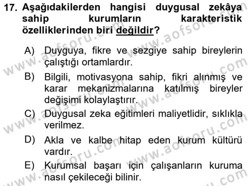 Halkla İlişkilerde Etkili İletişim Dersi 2022 - 2023 Yılı Yaz Okulu Sınav Soruları 17. Soru