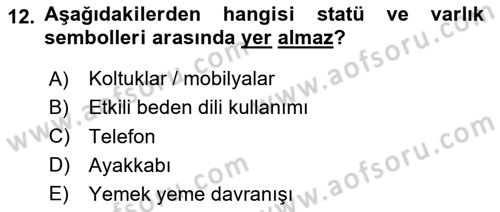 Halkla İlişkilerde Etkili İletişim Dersi 2023 - 2024 Yılı (Vize) Ara Sınav Soruları 12. Soru