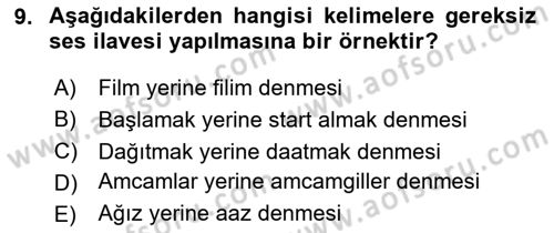 Halkla İlişkilerde Etkili İletişim Dersi 2023 - 2024 Yılı (Vize) Ara Sınavı 9. Soru