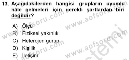 Halkla İlişkilerde Etkili İletişim Dersi 2023 - 2024 Yılı (Final) Dönem Sonu Sınav Soruları 13. Soru