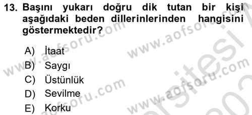 Halkla İlişkilerde Etkili İletişim Dersi 2024 - 2025 Yılı (Vize) Ara Sınav Soruları 13. Soru