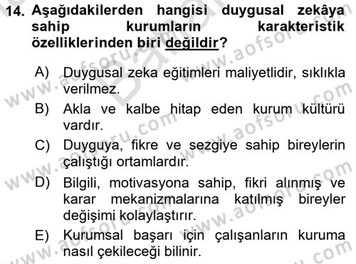 Halkla İlişkilerde Etkili İletişim Dersi 2024 - 2025 Yılı (Final) Dönem Sonu Sınav Soruları 14. Soru