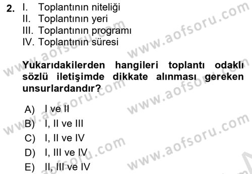 Halkla İlişkilerde Etkili İletişim Dersi 2024 - 2025 Yılı (Final) Dönem Sonu Sınav Soruları 2. Soru