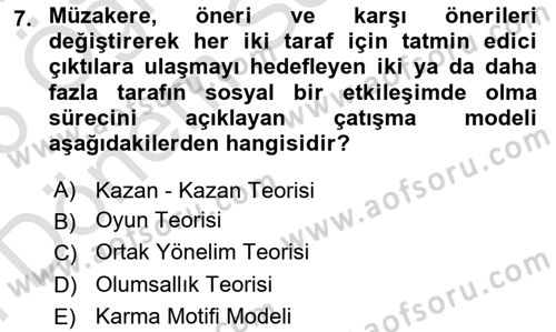 Halkla İlişkilerde Etkili İletişim Dersi 2024 - 2025 Yılı (Final) Dönem Sonu Sınav Soruları 7. Soru