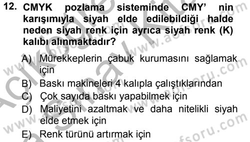 Halkla İlişkiler Uygulama Teknikleri Dersi 2012 - 2013 Yılı (Vize) Ara Sınav Soruları 12. Soru
