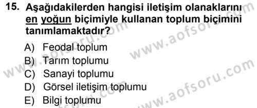 Halkla İlişkiler Uygulama Teknikleri Dersi 2012 - 2013 Yılı (Vize) Ara Sınav Soruları 15. Soru