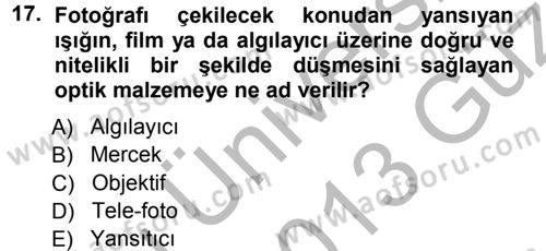 Halkla İlişkiler Uygulama Teknikleri Dersi 2012 - 2013 Yılı (Vize) Ara Sınav Soruları 17. Soru