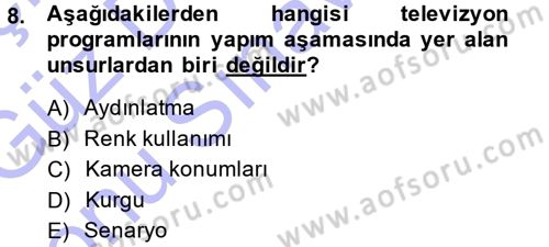 Halkla İlişkiler Uygulama Teknikleri Dersi 2013 - 2014 Yılı (Final) Dönem Sonu Sınav Soruları 8. Soru