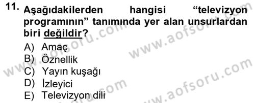 Halkla İlişkiler Uygulama Teknikleri Dersi 2013 - 2014 Yılı Tek Ders Sınav Soruları 11. Soru