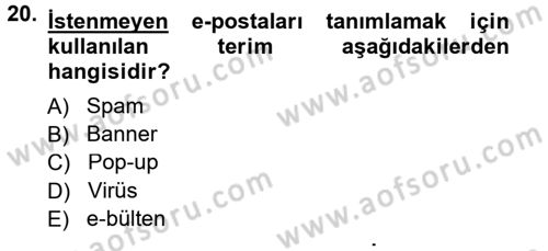 Halkla İlişkiler Uygulama Teknikleri Dersi 2013 - 2014 Yılı Tek Ders Sınav Soruları 20. Soru