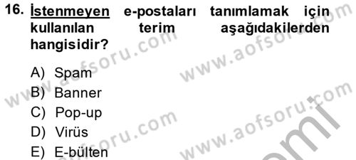 Halkla İlişkiler Uygulama Teknikleri Dersi 2014 - 2015 Yılı (Final) Dönem Sonu Sınav Soruları 16. Soru