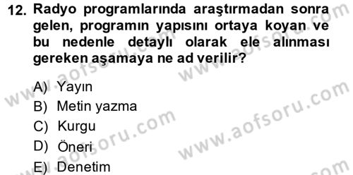 Halkla İlişkiler Uygulama Teknikleri Dersi 2014 - 2015 Yılı Tek Ders Sınav Soruları 12. Soru