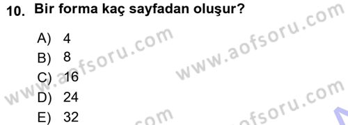 Halkla İlişkiler Uygulama Teknikleri Dersi Ara Sınavı Deneme Sınav Soruları 10. Soru
