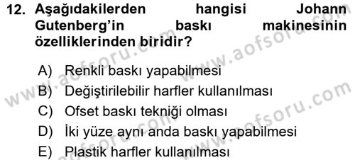 Halkla İlişkiler Uygulama Teknikleri Dersi Ara Sınavı Deneme Sınav Soruları 12. Soru