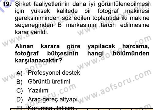 Halkla İlişkiler Uygulama Teknikleri Dersi Ara Sınavı Deneme Sınav Soruları 19. Soru
