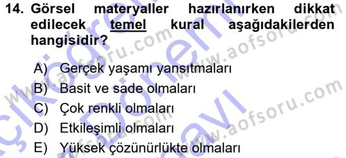 Halkla İlişkiler Uygulama Teknikleri Dersi 2015 - 2016 Yılı (Final) Dönem Sonu Sınav Soruları 14. Soru