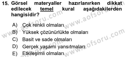 Halkla İlişkiler Uygulama Teknikleri Dersi 2015 - 2016 Yılı Tek Ders Sınav Soruları 15. Soru