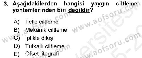 Halkla İlişkiler Uygulama Teknikleri Dersi 2015 - 2016 Yılı Tek Ders Sınav Soruları 3. Soru
