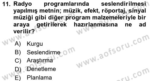 Halkla İlişkiler Uygulama Teknikleri Dersi 2016 - 2017 Yılı 3 Ders Sınav Soruları 11. Soru