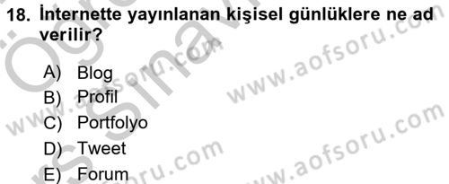 Halkla İlişkiler Uygulama Teknikleri Dersi 2016 - 2017 Yılı 3 Ders Sınav Soruları 18. Soru