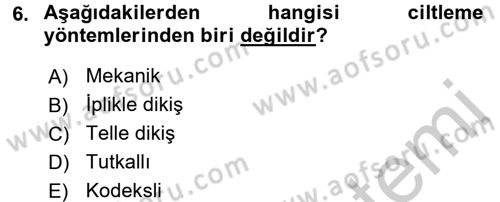 Halkla İlişkiler Uygulama Teknikleri Dersi 2016 - 2017 Yılı 3 Ders Sınav Soruları 6. Soru