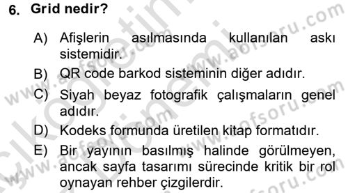 Halkla İlişkiler Uygulama Teknikleri Dersi Ara Sınavı Deneme Sınav Soruları 6. Soru